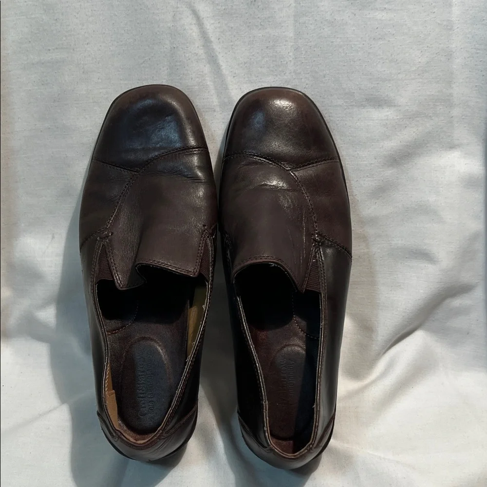 Croft & Barrow Brown Leather Slip-On Shoes
